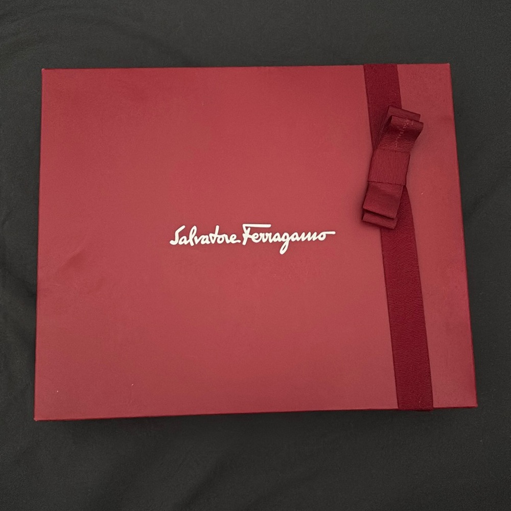 Salvatore Ferragamo Red Gift Box with Ribbon Accent